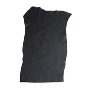 Peau de cuir de vachette noire mate PLAYA, tissu élégant et durable, matière haut de gamme pour projets de maroquinerie.