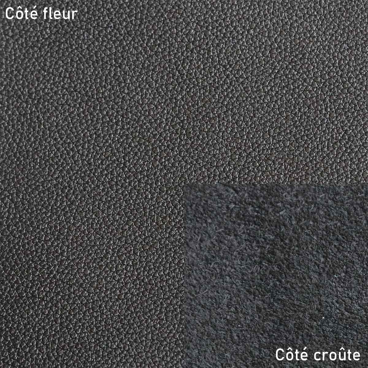Peau de cuir de  vachette OCÉAN - NOIR R20