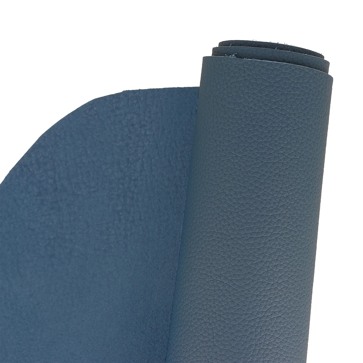 Cuir grainé bleu canard