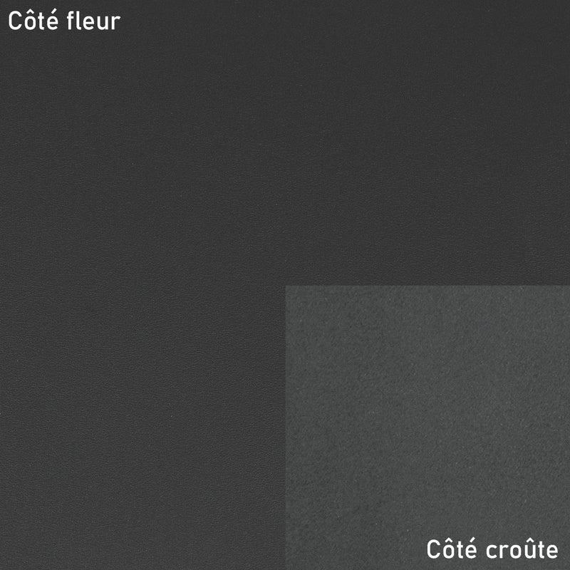 Cuir noir grain naturel - Veau