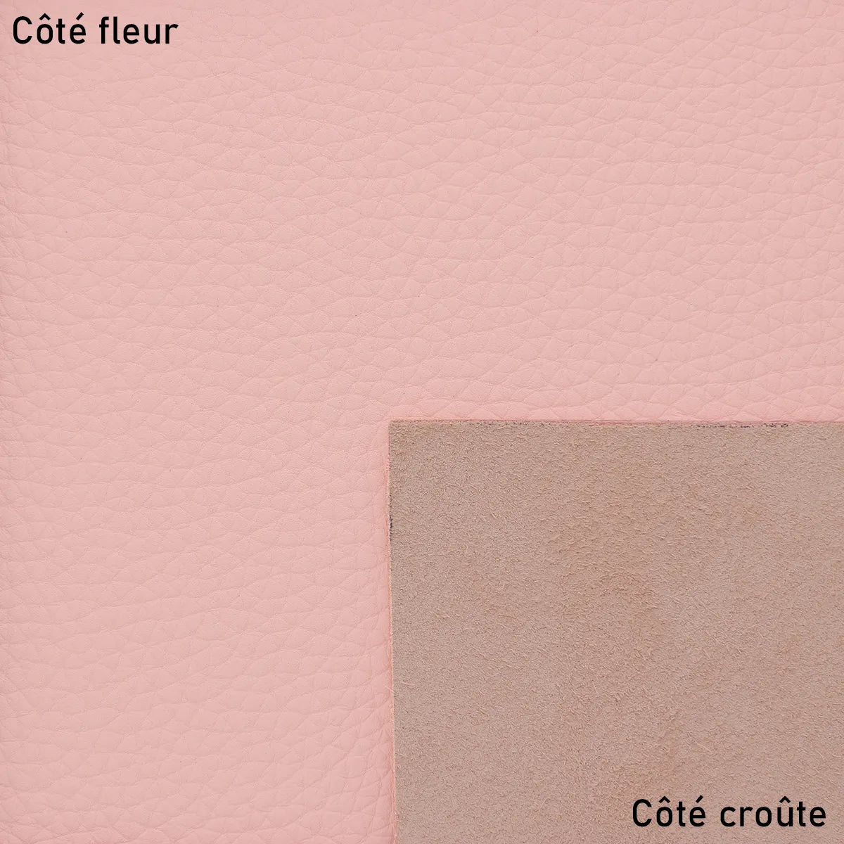 Cuir grainé GROGRAIN - Rose poudré R39 - Deco cuir