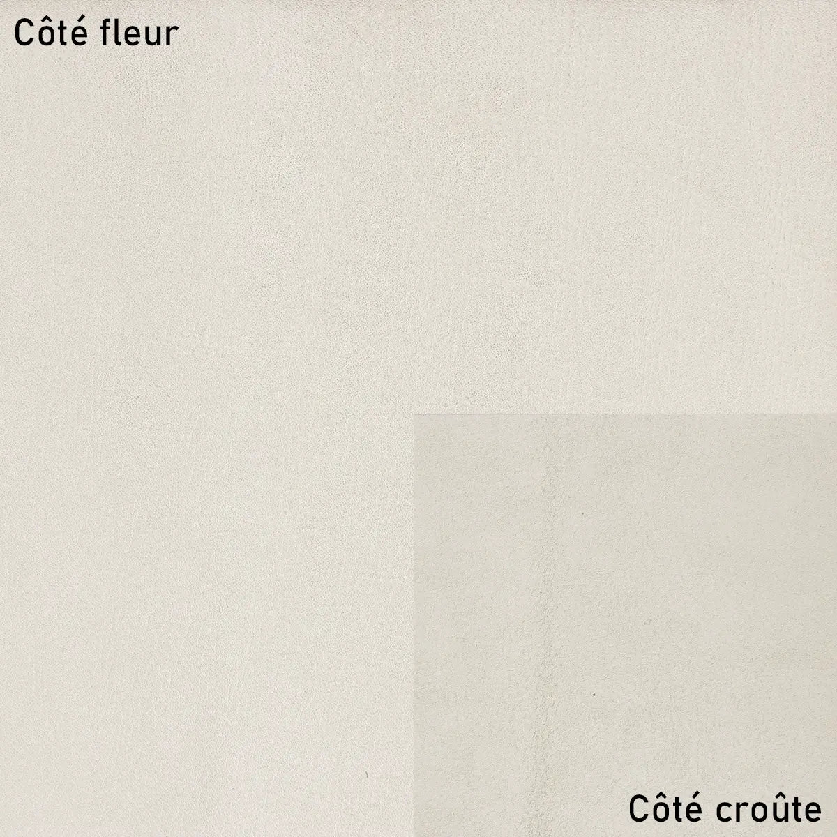 Cuir de veau blanc cassé idéal pour la création de test, prototype, doublure... Cuir 2ème choix