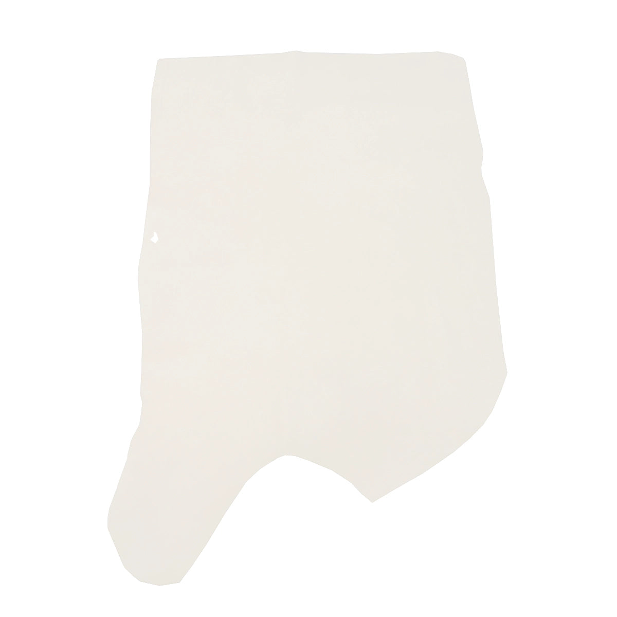 Peau entière en cuit de vachette nappa lisse blanc crème. Cuir veau doublure de 2ème choix