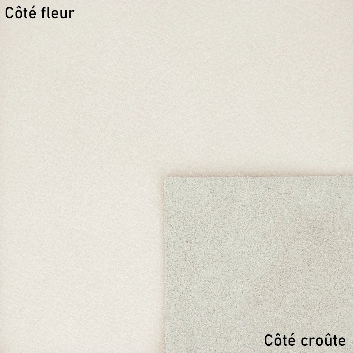 Cuir de vachette nappa lisse - BLANC CASSÉ R51 - Deco Cuir