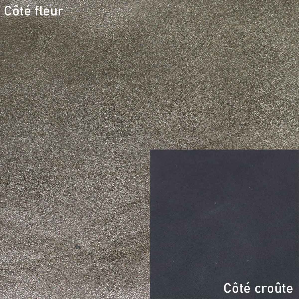 Peau de cuir d'agneau métallisé - BRONZE R55