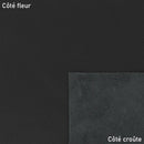 Coupon de cuir de vachette grainé couleur noir. Cuir grainé noir, souple idéal pour la confection de petits projets