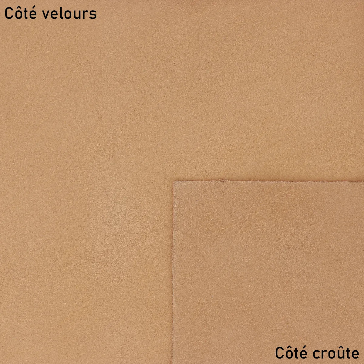 Cuir velours beige naturel pour fabrication de produit médiéval et reconstitution historique
