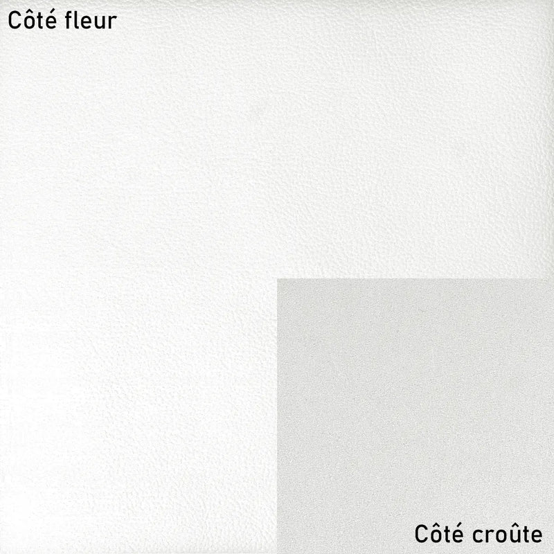 Cuir grain fin blanc