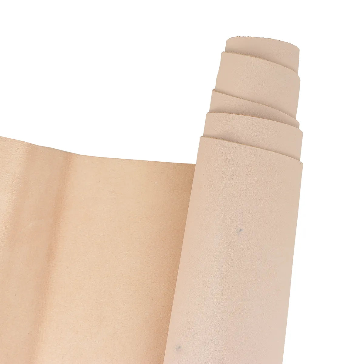 Cuir de vachette lisse beige 2'choix. Cuir à petit prix pour test technique, prototype, doublure...
