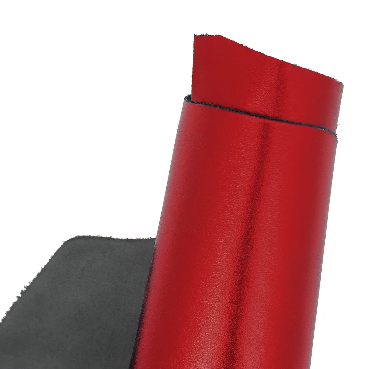 Peau d'agneau métallisée - Rouge brillant R71 - Deco cuir