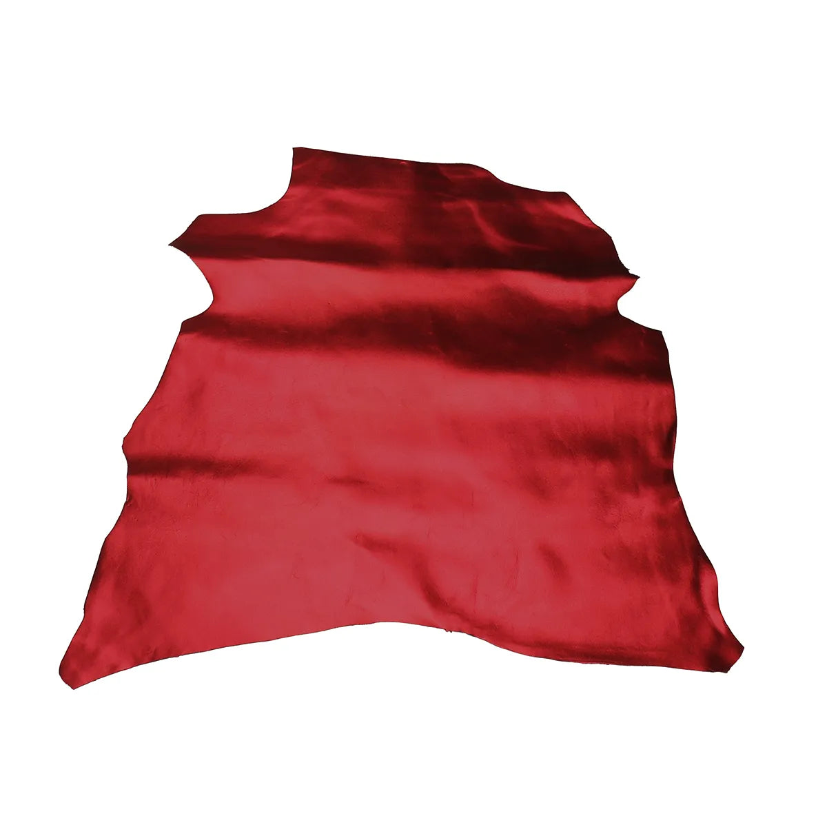 Peau entière de cuir d'agneau métallisée - Rouge brillant R71 - Deco cuir