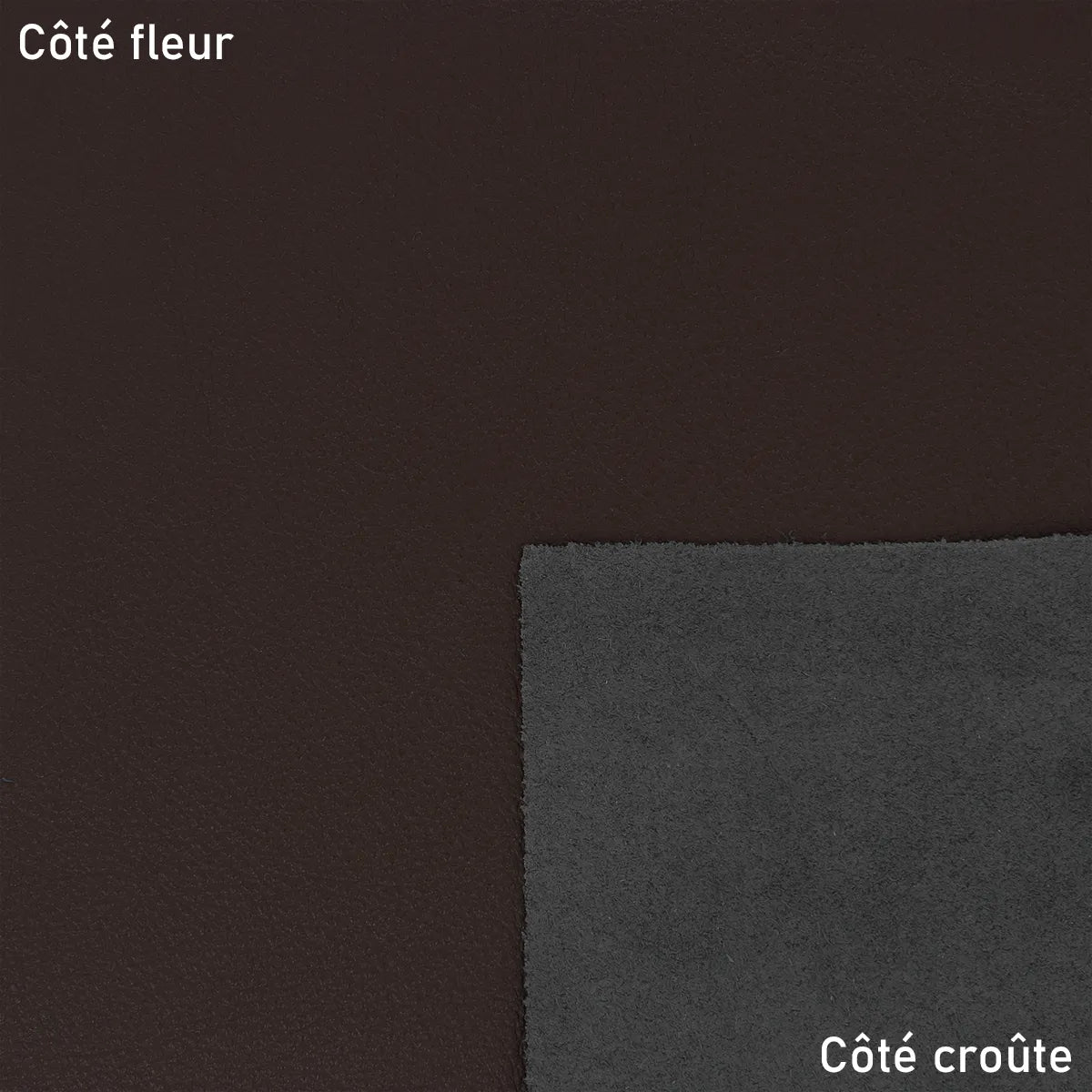 Coupon de cuir marron prédécoupé pour réaliser test, prototype, petite maroquinerie...