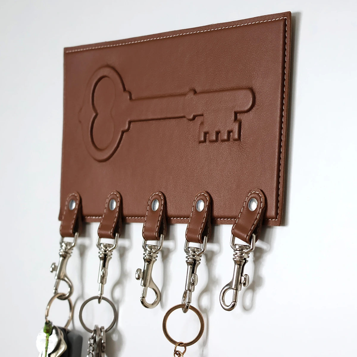 range clé en cuir agneau