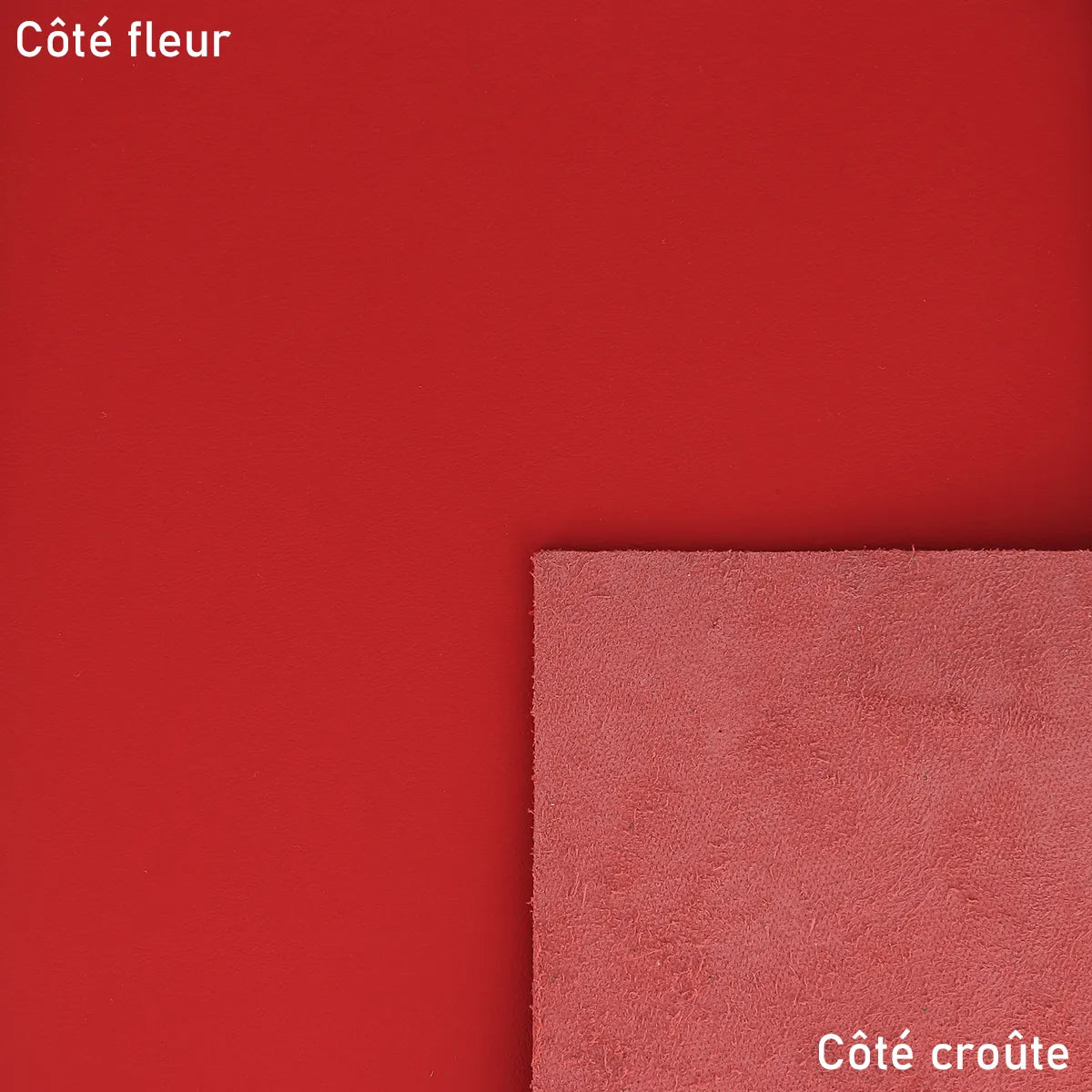 Cuir de vachette lisse - Rouge S02 - Deco cuir