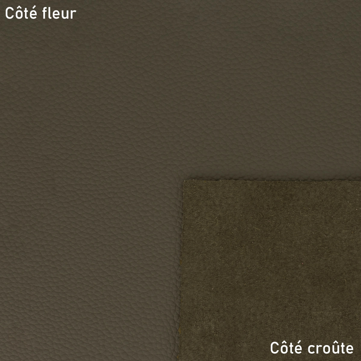 Cuir grain moyen - Vachette kaki