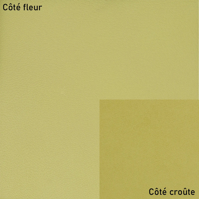 Cuir de chèvre grainé  vert chartreuse