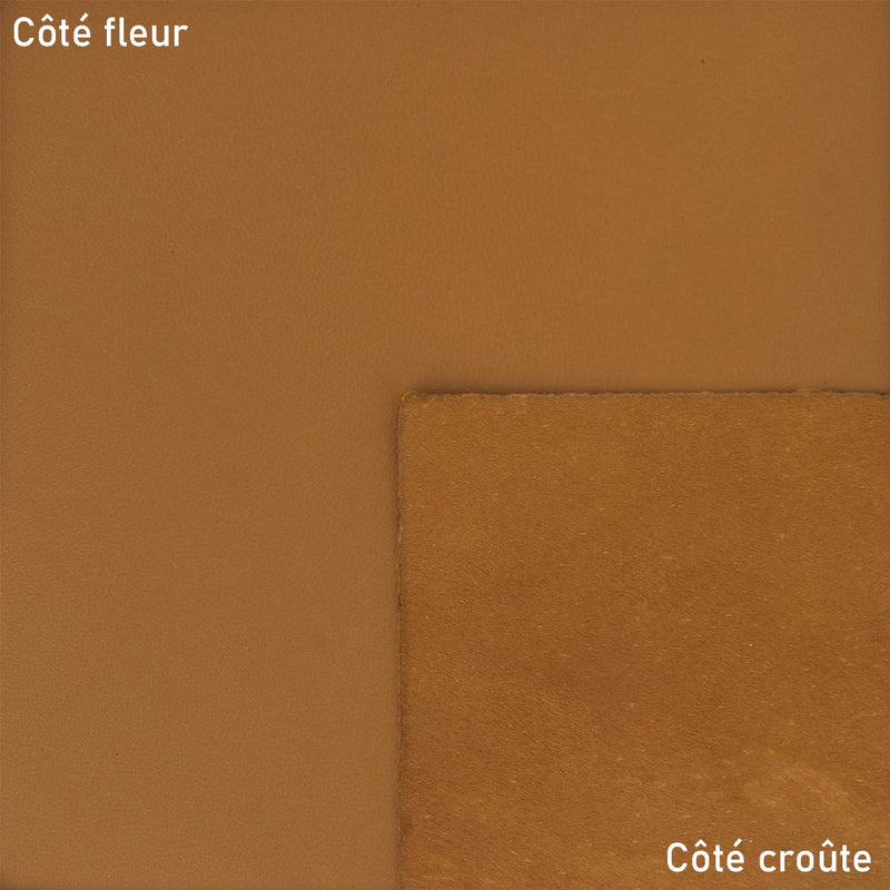 Cuir lisse et fin camel