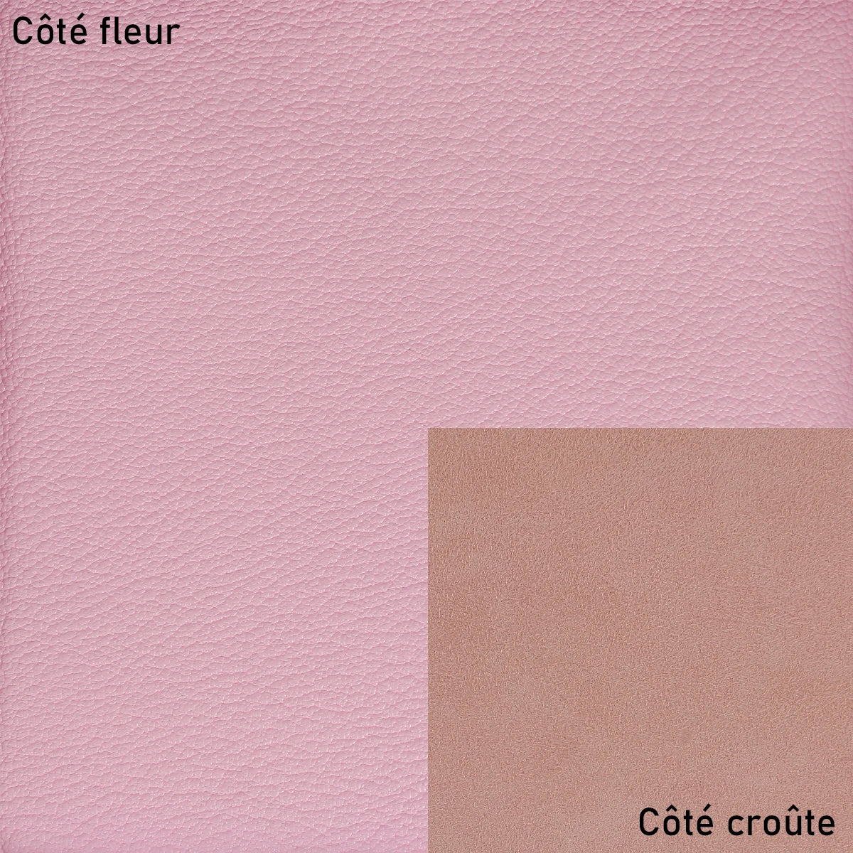 Cuir grainé chèvre rose