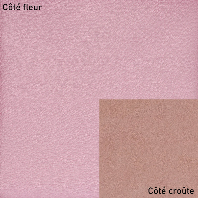 Cuir grainé chèvre rose