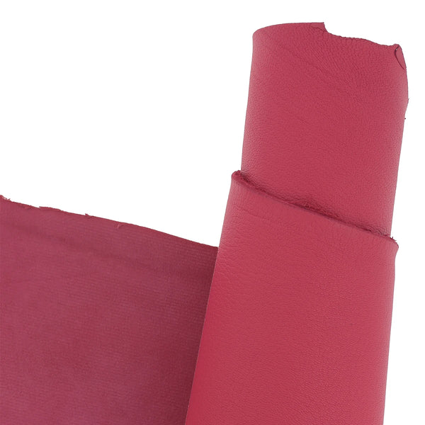 Cuir de chèvre grainé rose bonbon