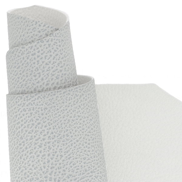 Cuir bi-tons gris argenté