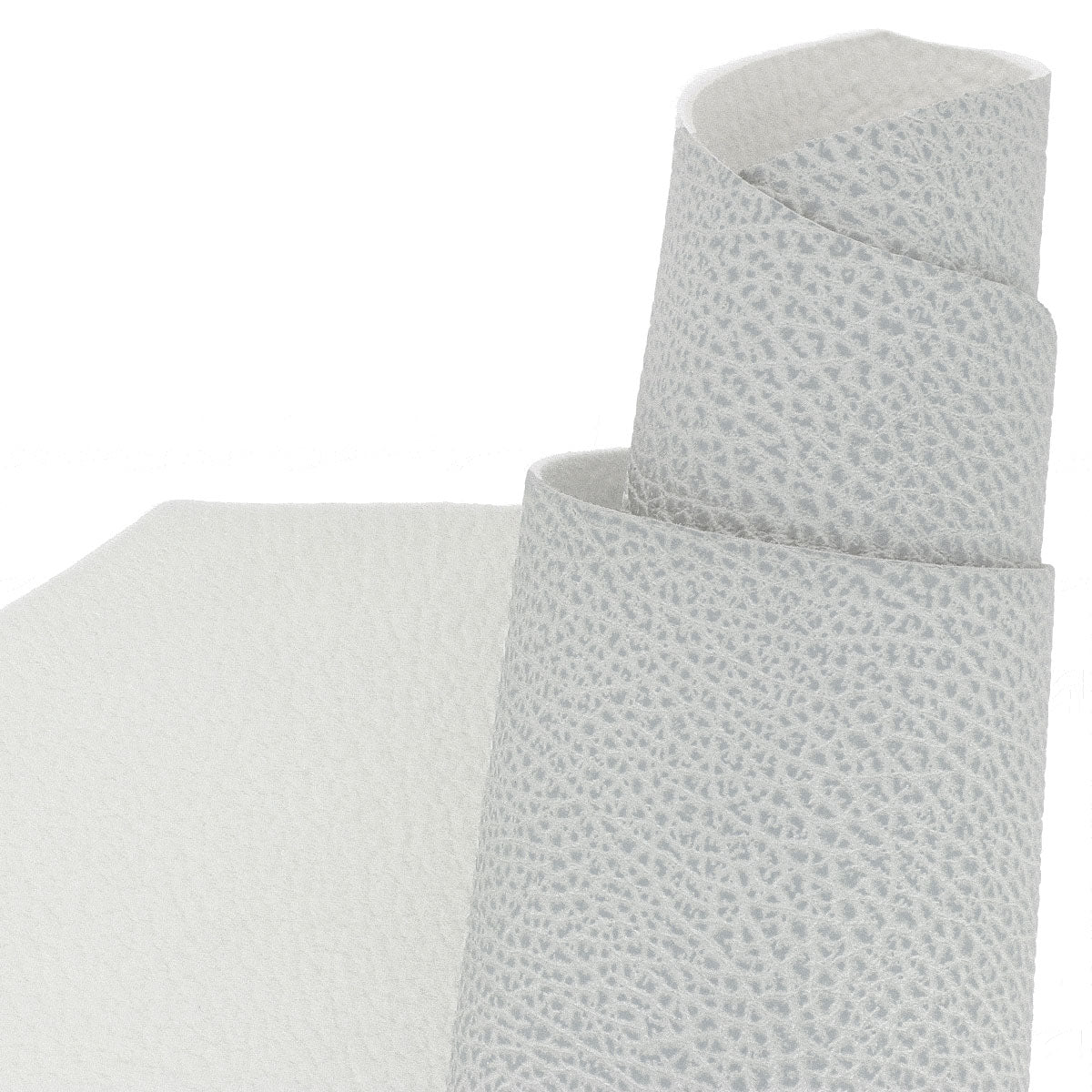 Cuir bi-tons gris argenté