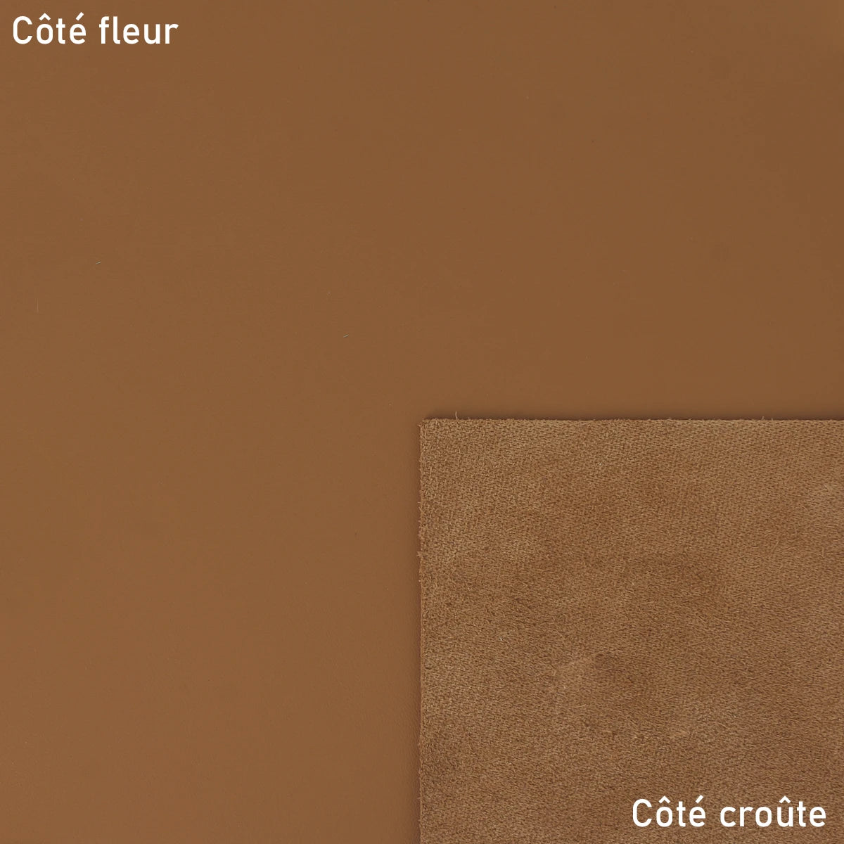 Cuir lisse de vachette marron