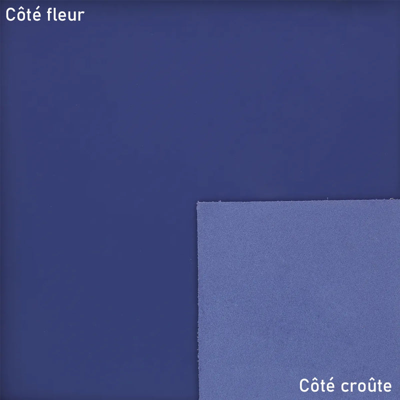 Peau de cuir lisse bleu gamme gommato