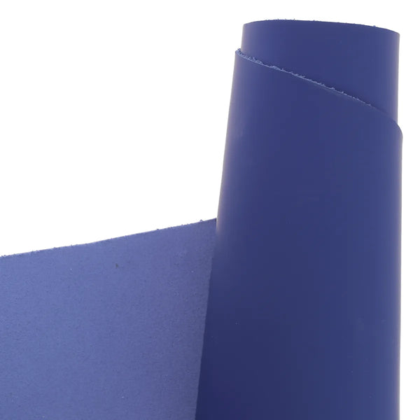 Cuir de vachette lisse bleu