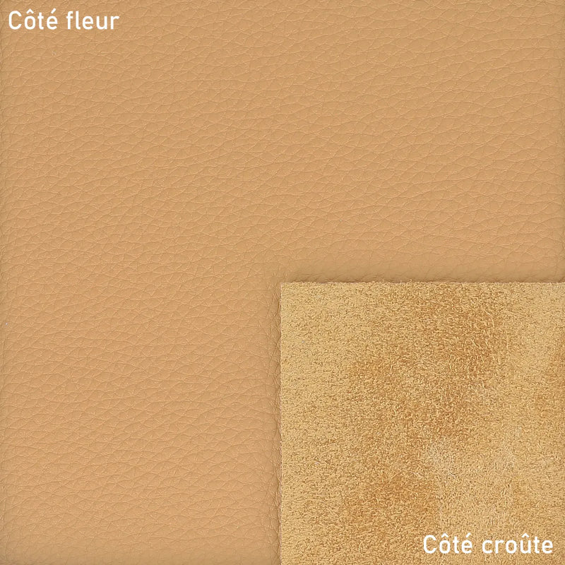 Cuir camel souple grain naturel