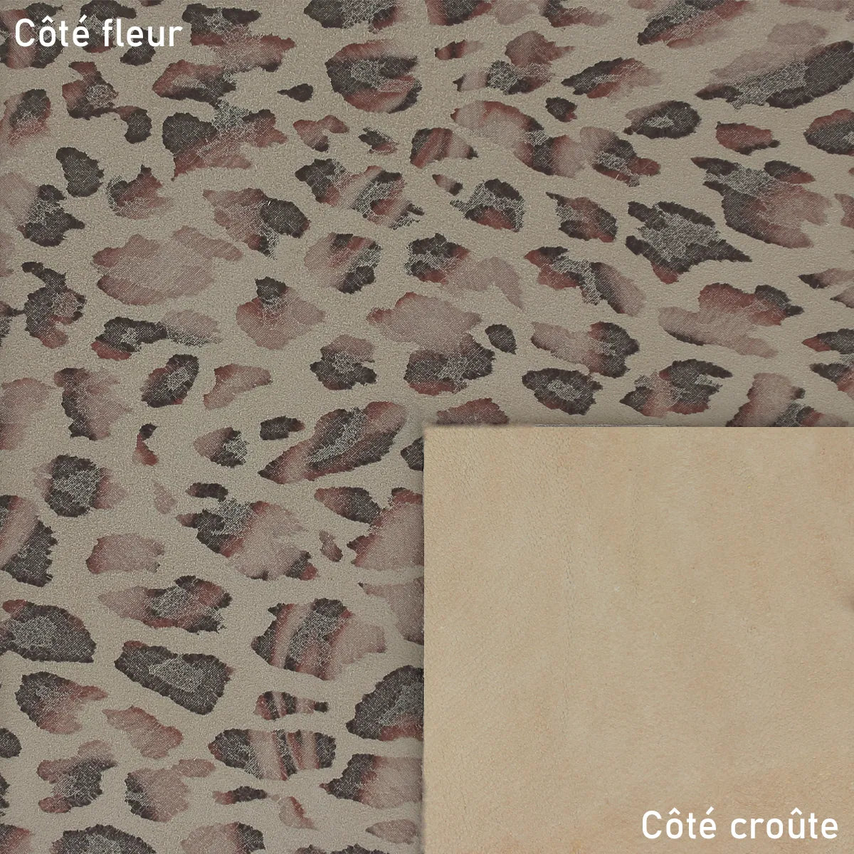 Cuir imprimé léopard beige