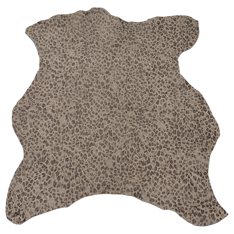 Peau de cuir de chèvre velours imprimé léopard