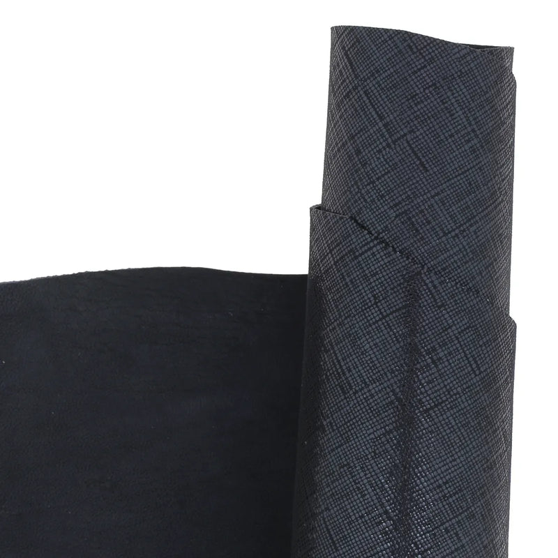 Cuir de chèvre fantaisie - Bleu foncé métallisé