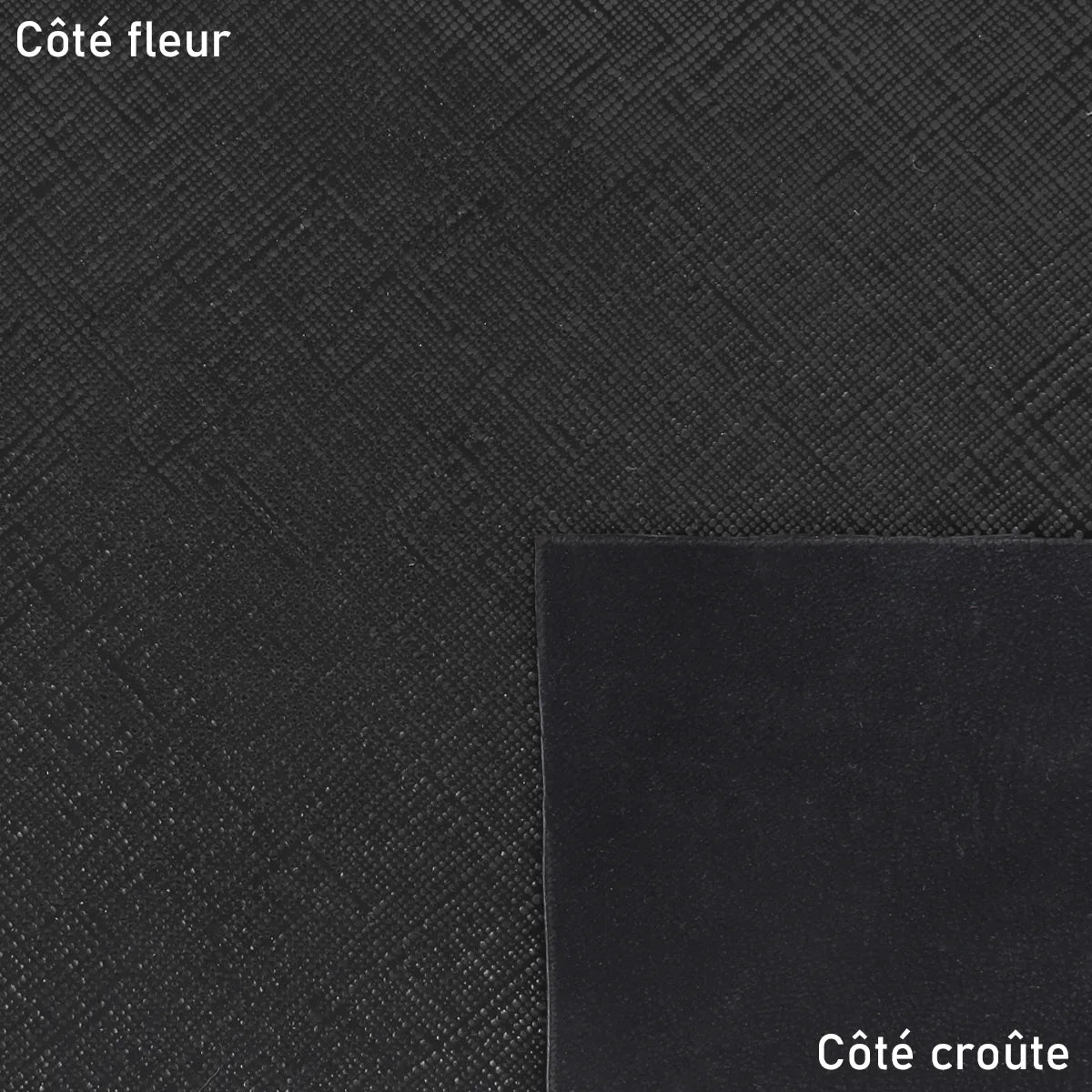 Cuir velours imprimé Saffiano