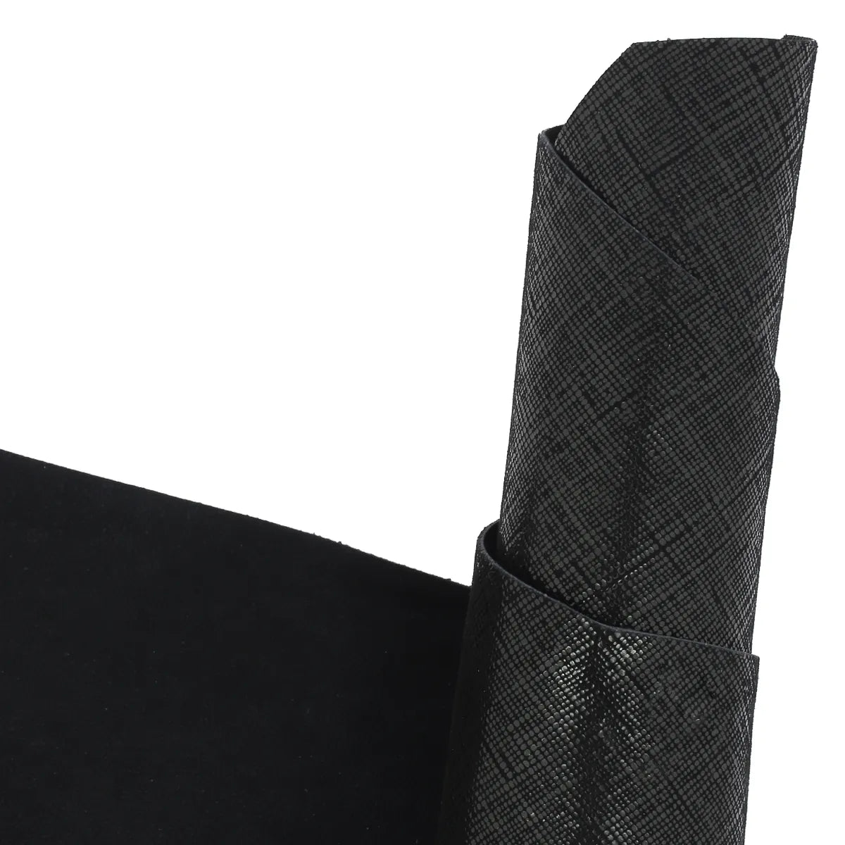 Cuir de chèvre fantaisie – Noir métallisé