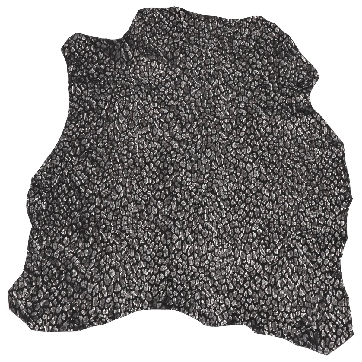 Peau de cuir de chèvre imprimé léopard noir