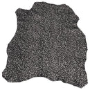 Peau de cuir de chèvre imprimé léopard noir