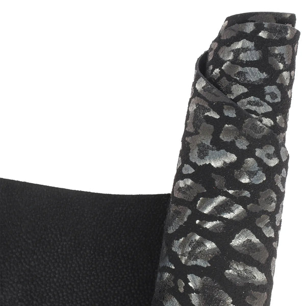Cuir de chèvre fantaisie noir et souple