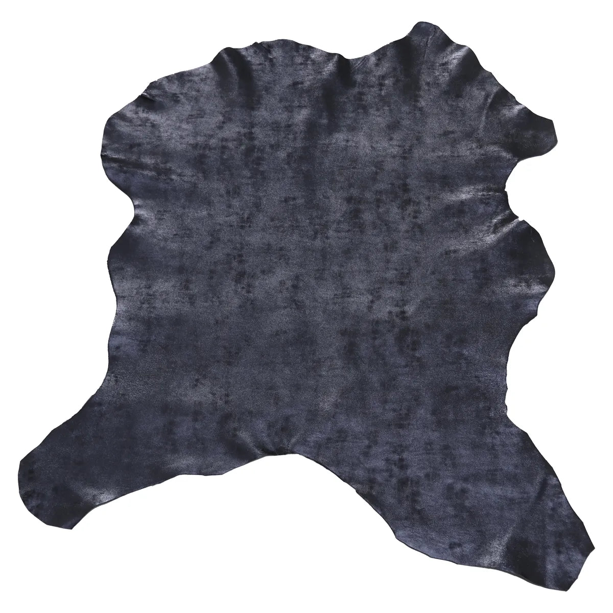 cuir chèvre marbré bleu métallisé