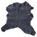 cuir chèvre marbré bleu métallisé