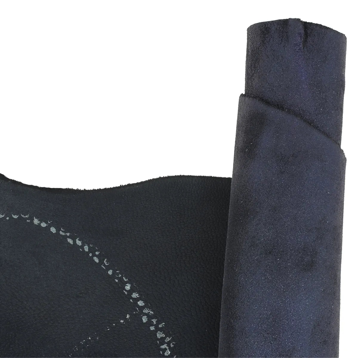 cuir chèvre pour maroquinerie bleu métallisé 