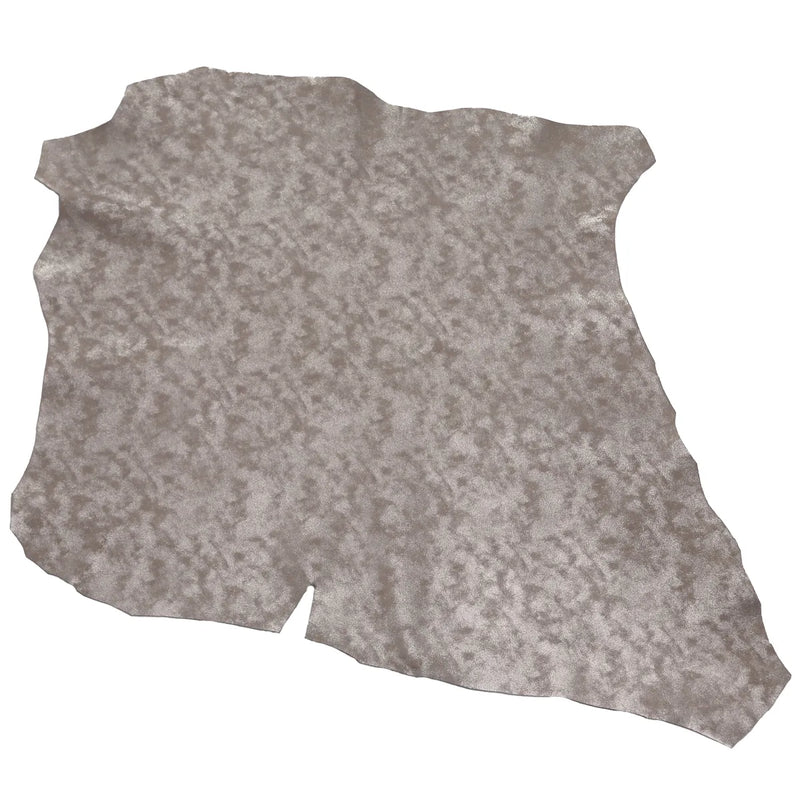 Cuir pailleté taupe pour maroquinerie 