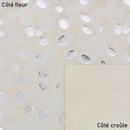 Cuir de chèvre imprimé pois argenté