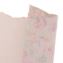 Peau de cuir de chèvre velours fantaisie avec motif floral nude, pour projet créatif ou maroquinerie, de marque Autres.