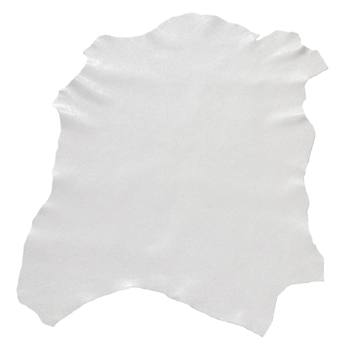 Cuir de chèvre velours blanc et argenté