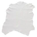 Cuir de chèvre velours blanc et argenté