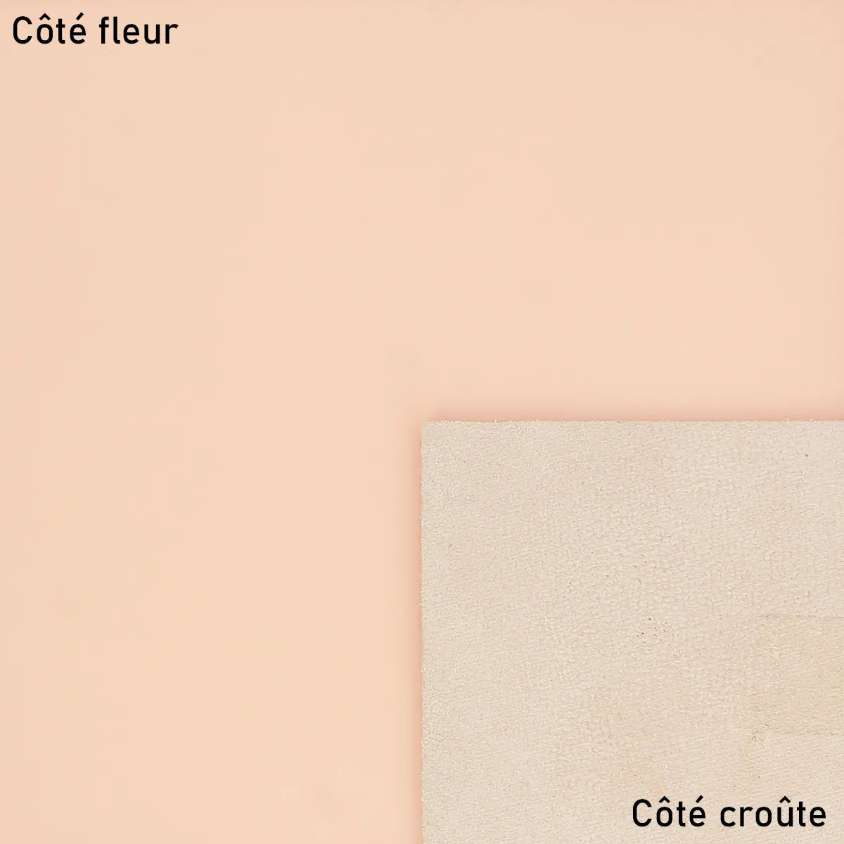Peau de vachette rose lisse et ferme