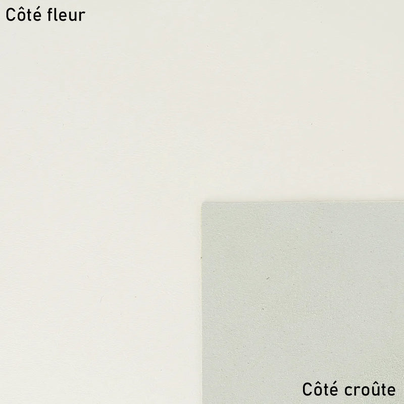 Cuir d'agneau nappa blanc cassé