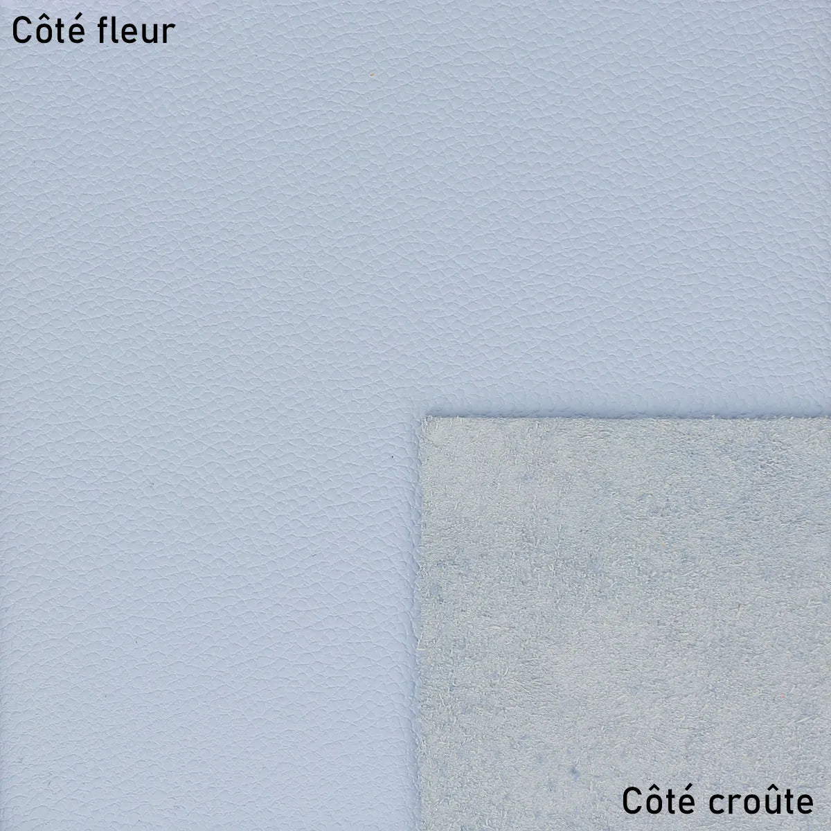 Peau de cuir de vachette bleu grainé
