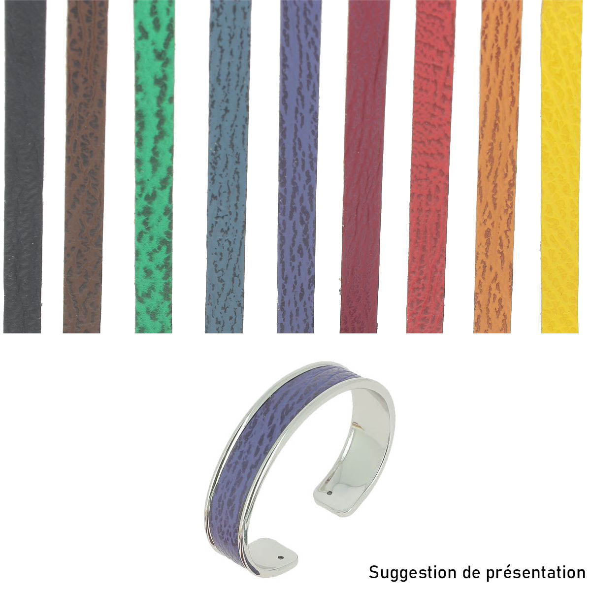 Morceau de cuir de requin autocollant  pour manchette